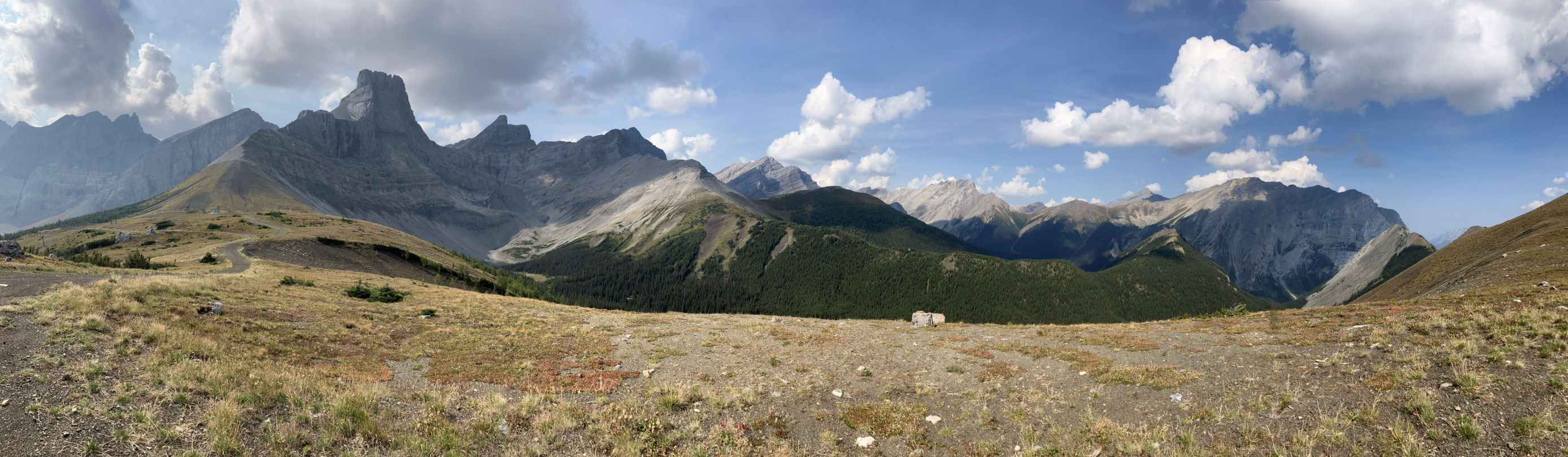 View of Fortress Mountain, Gusty Peak, and Mount Galatea from the Fortress Ridge 